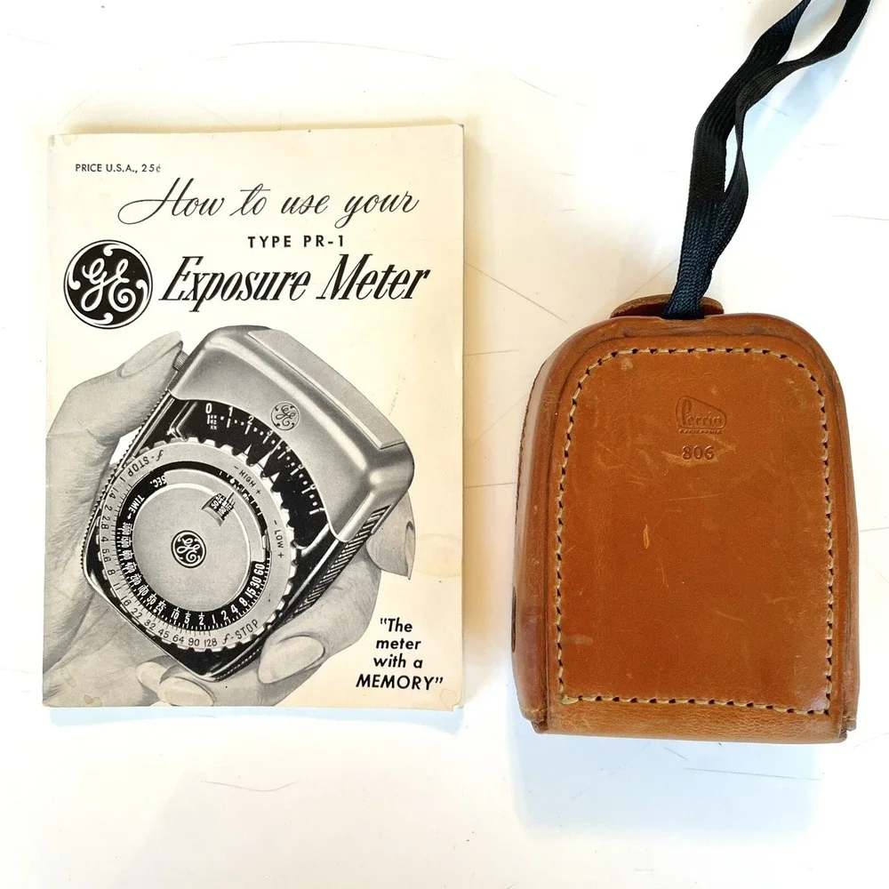 Vintage GE PR-1 Exposure Meter Light Meter w/ Case Manual Untested USA‎